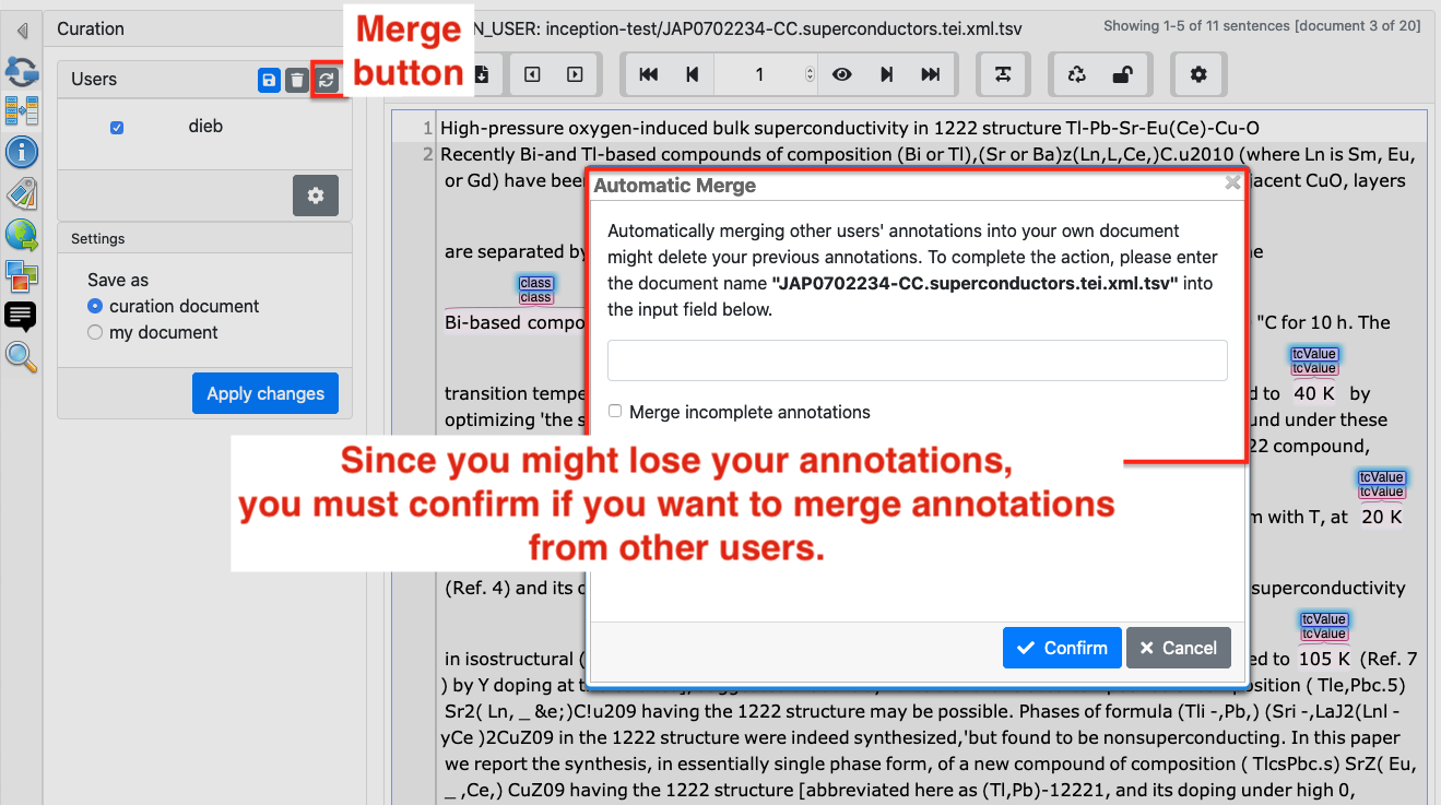 Curation-in annotation