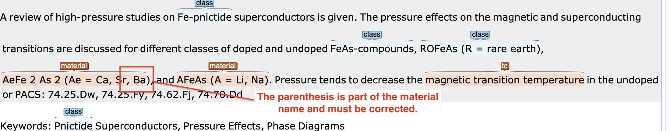 Example of missing parenthesis in annotation
